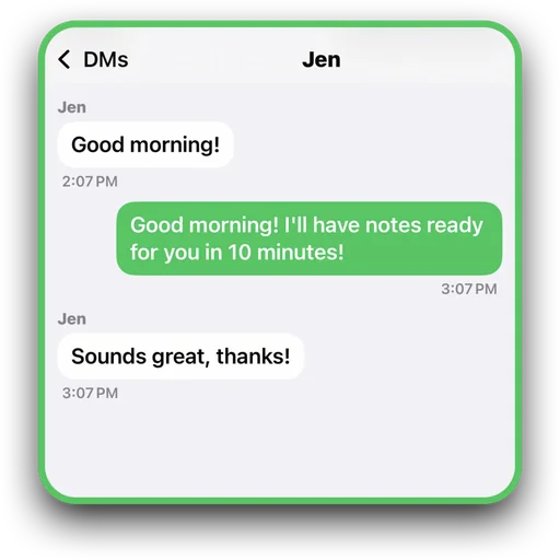 ShowBuild direct messages