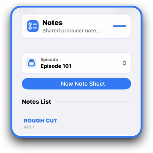 ShowBuild Notes organized by episode